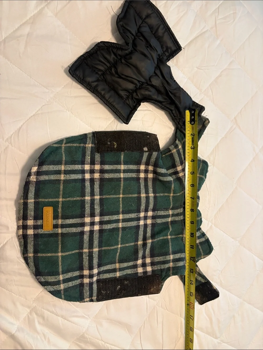 Dog Quilted Black Jacket - super cozy, easy to put on. Classic flannel warmth